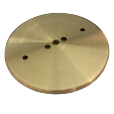 CNC Machining Lighting Base Plate in Brush Brass